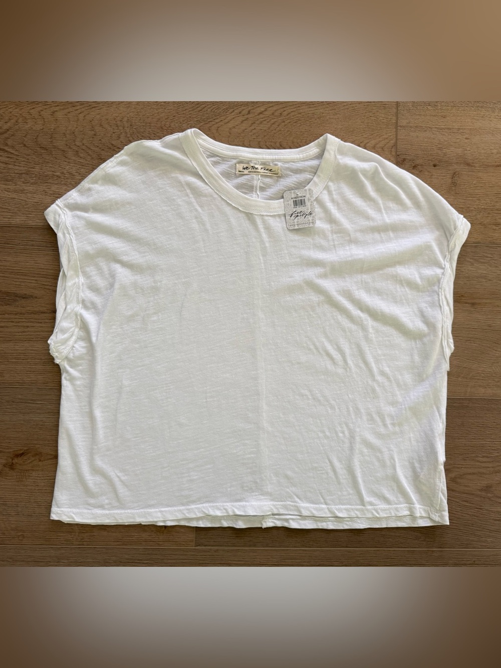 Free People We The Free You Rock Boxy Tee NWT Small Optic White